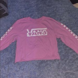 Vans Pink Long Sleeve Crop Top *worn once*